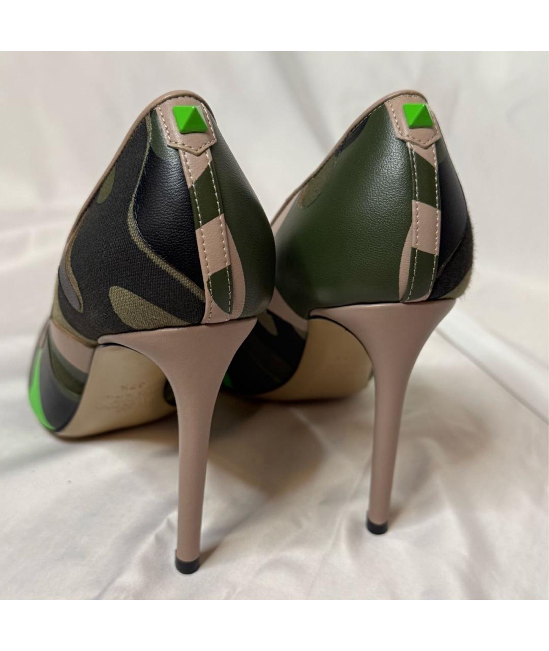 VALENTINO Зеленые кожаные туфли, фото 4