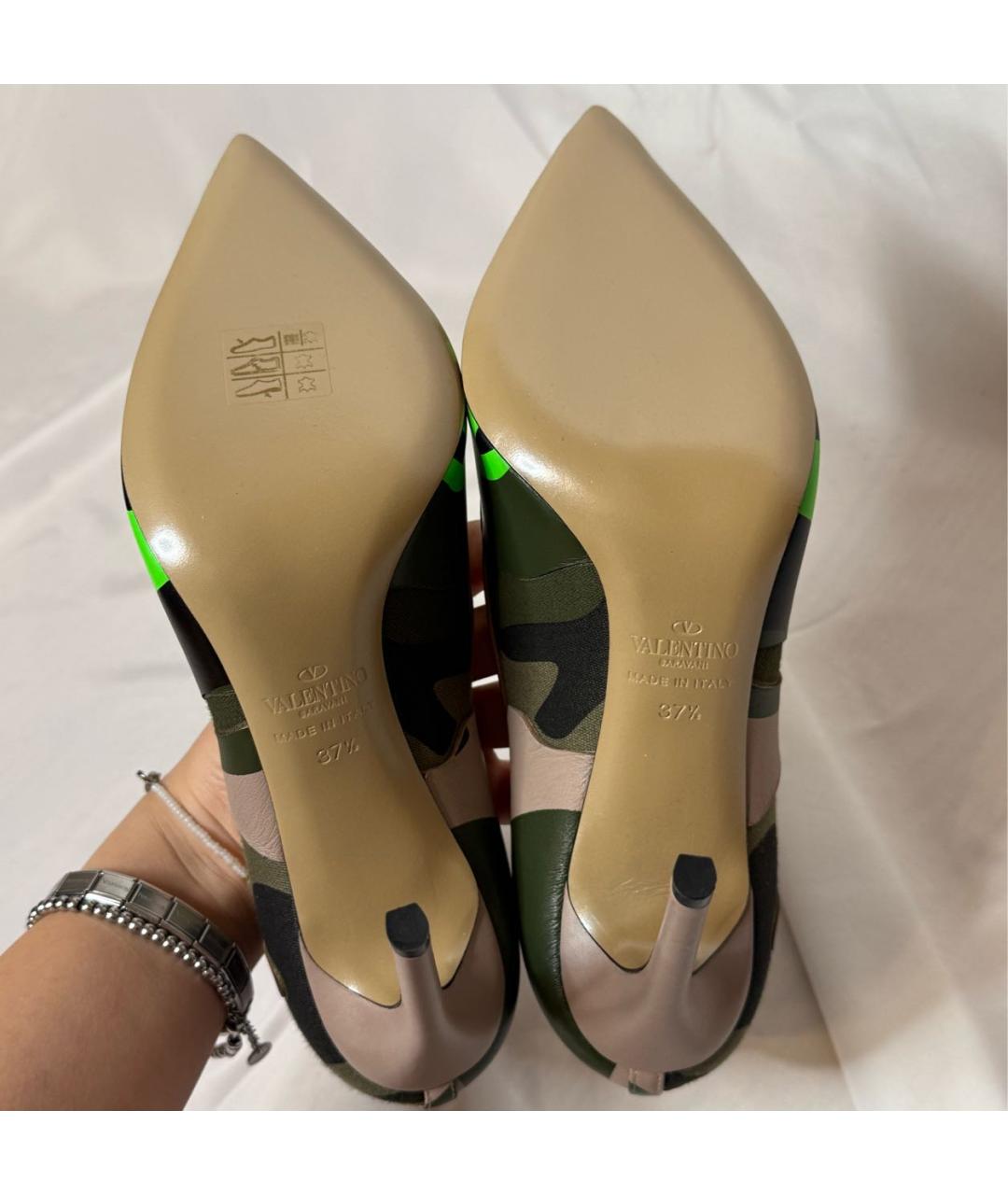 VALENTINO Зеленые кожаные туфли, фото 5
