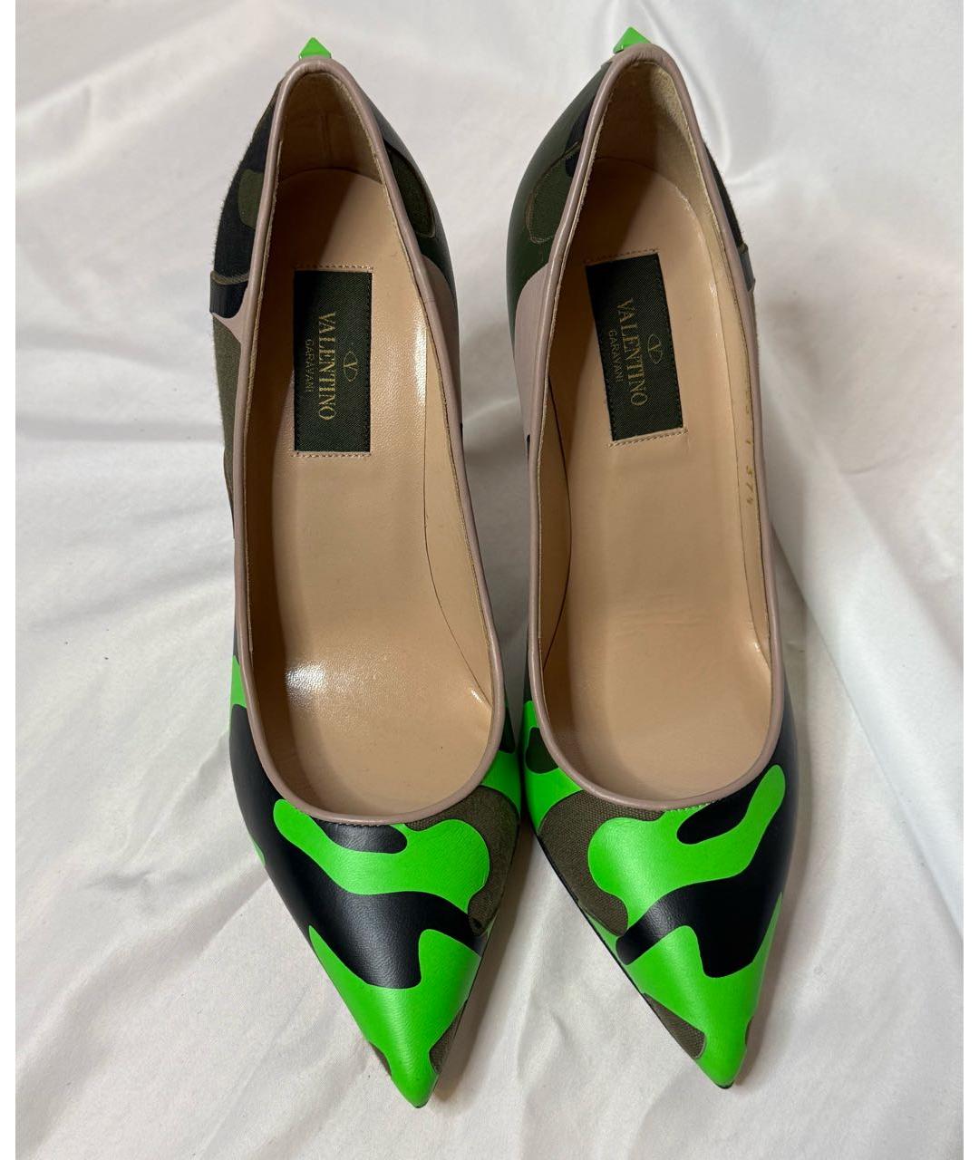 VALENTINO Зеленые кожаные туфли, фото 2