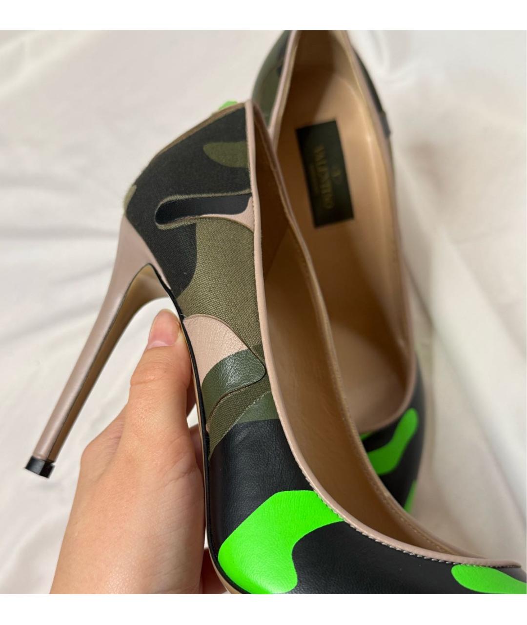 VALENTINO Зеленые кожаные туфли, фото 3