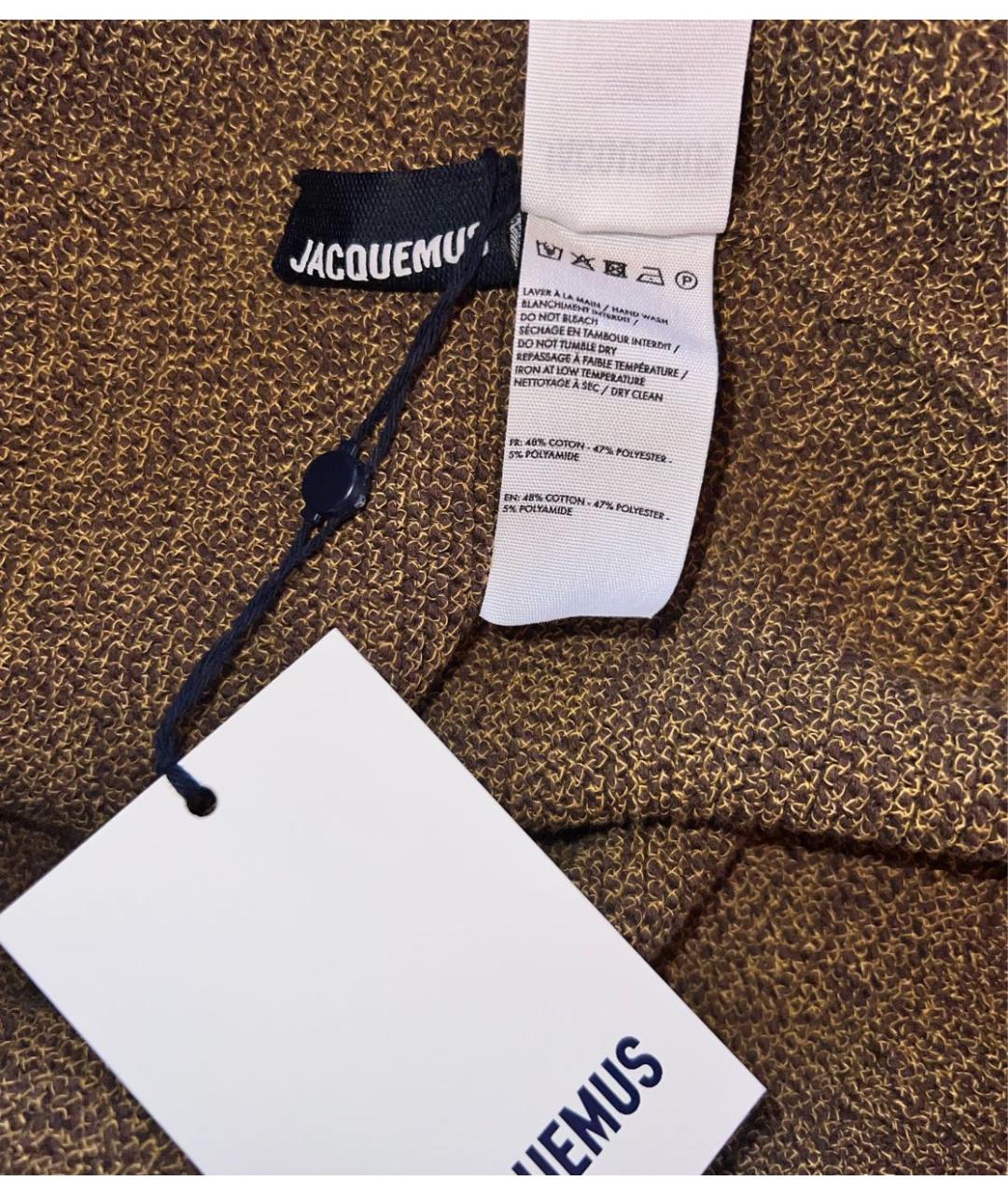 JACQUEMUS Коричневое хлопковое повседневное платье, фото 5