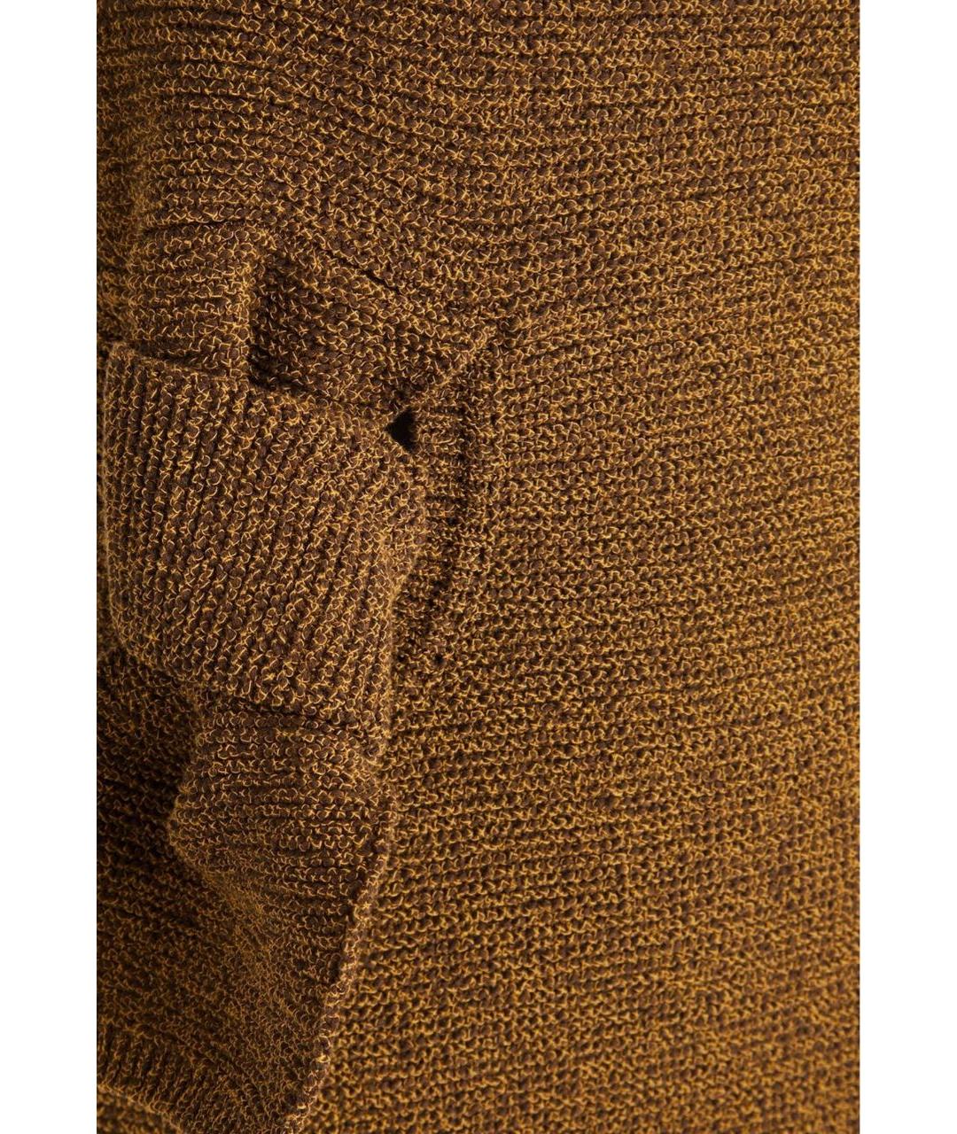 JACQUEMUS Коричневое хлопковое повседневное платье, фото 4