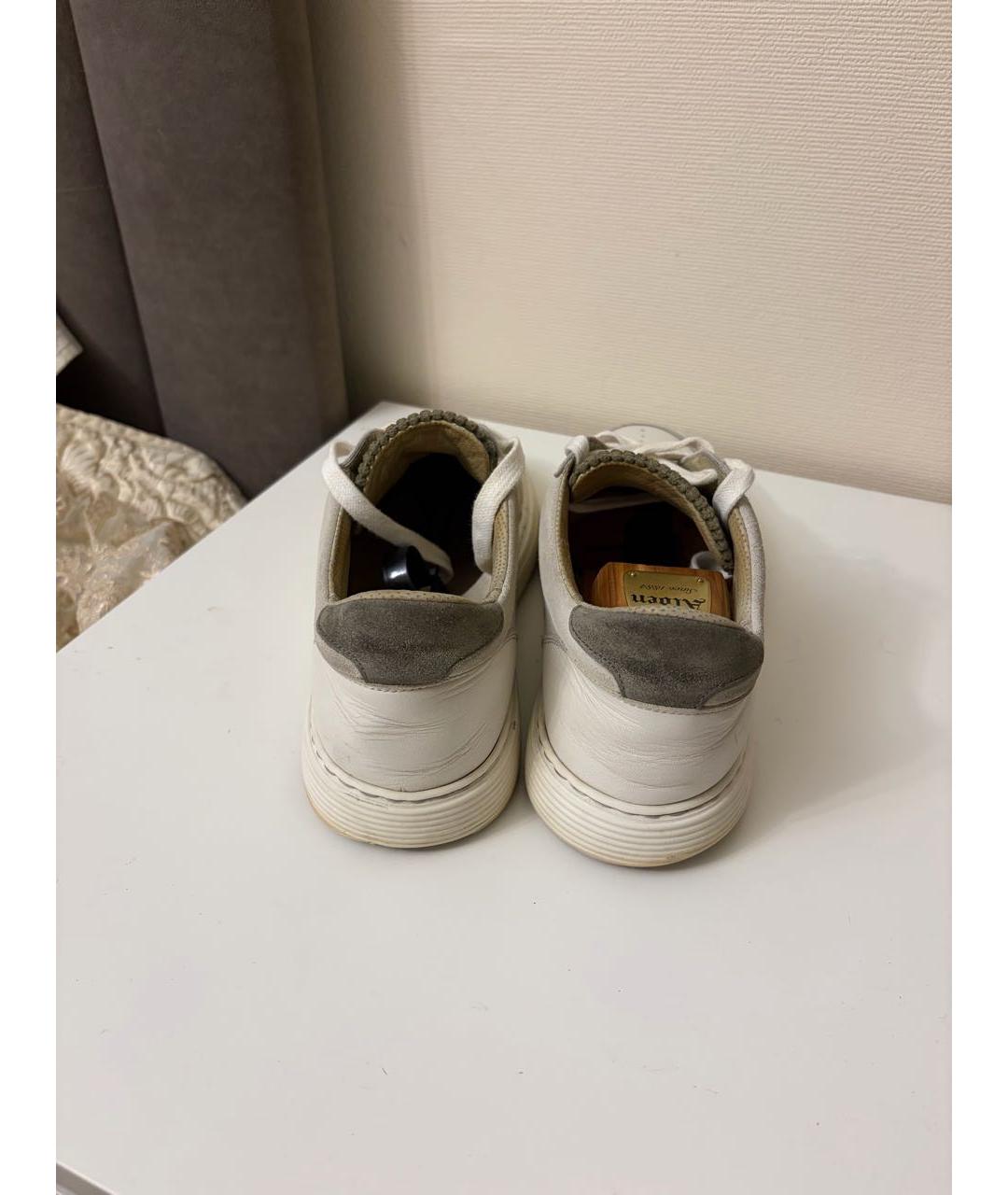 BRUNELLO CUCINELLI Белые кожаные низкие кроссовки / кеды, фото 6