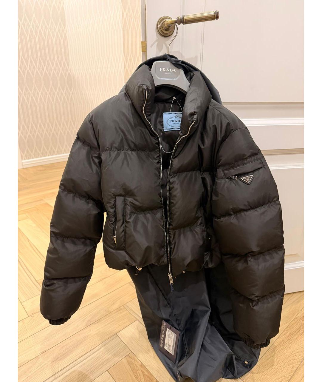 PRADA Черная полиэстеровая куртка, фото 6