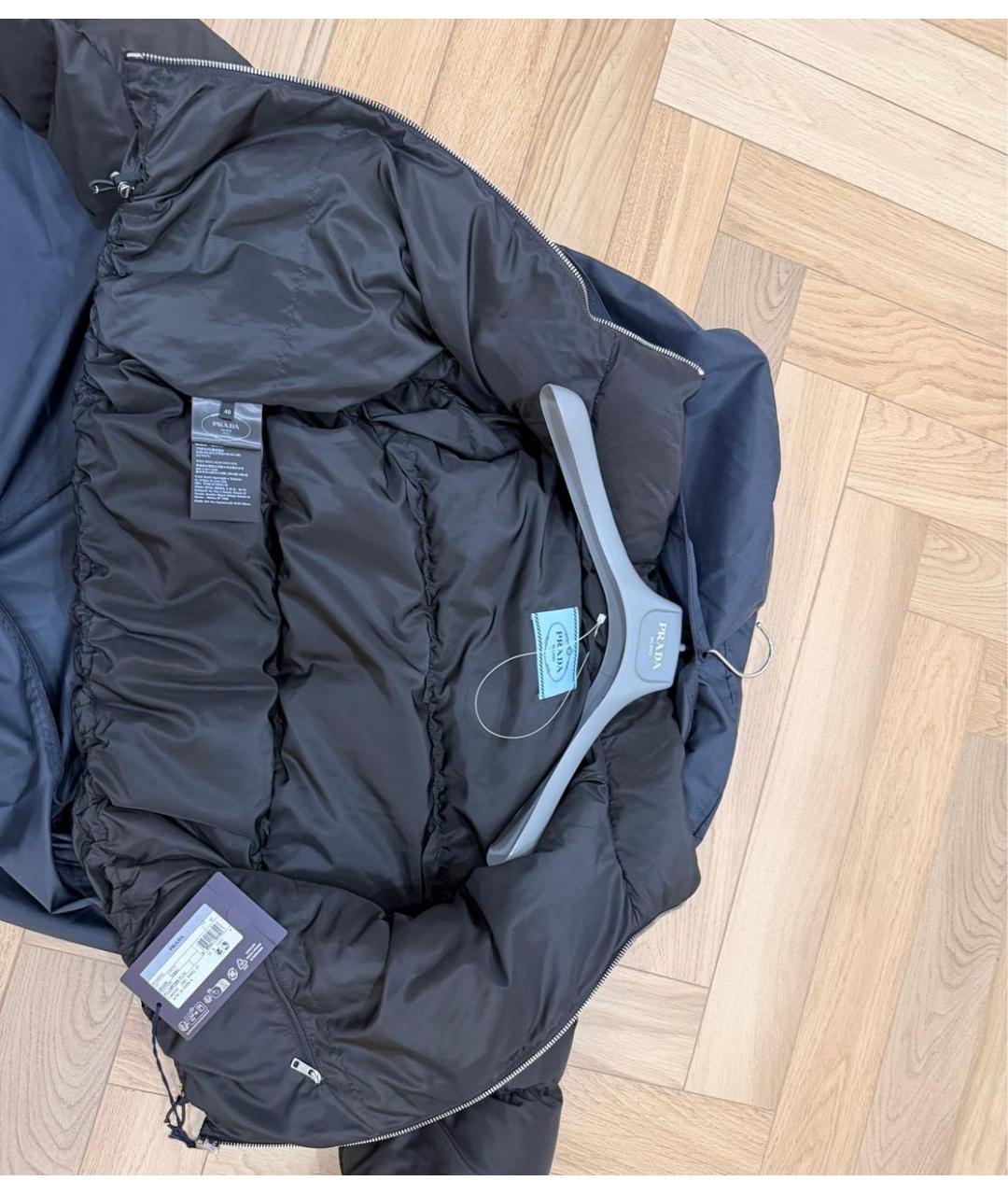 PRADA Черная полиэстеровая куртка, фото 4