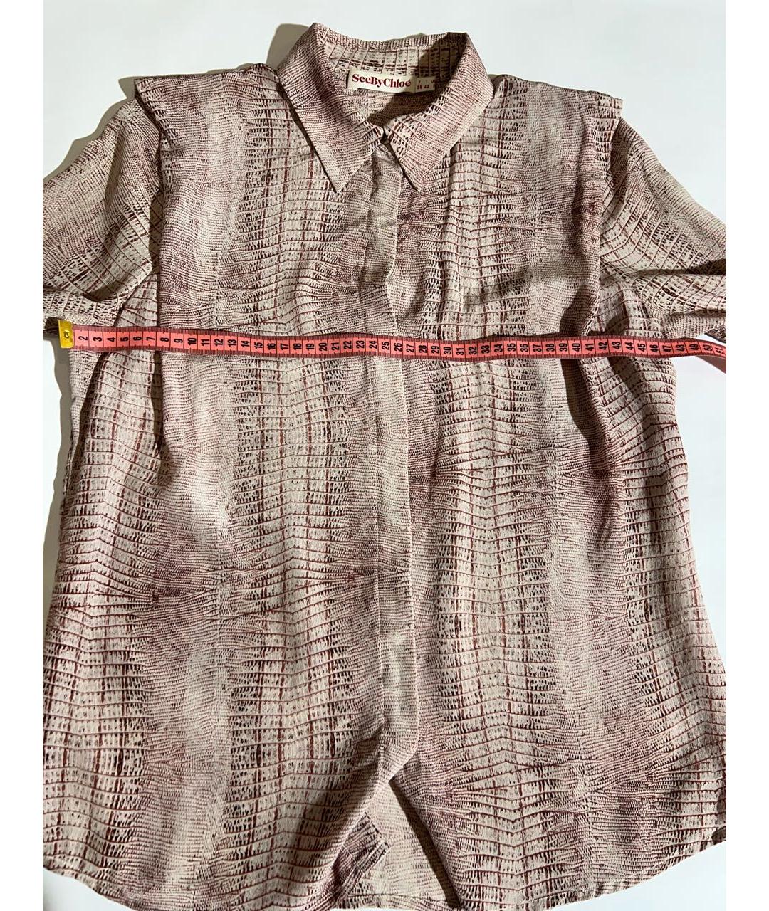 SEE BY CHLOE Розовая шелковая рубашка, фото 6