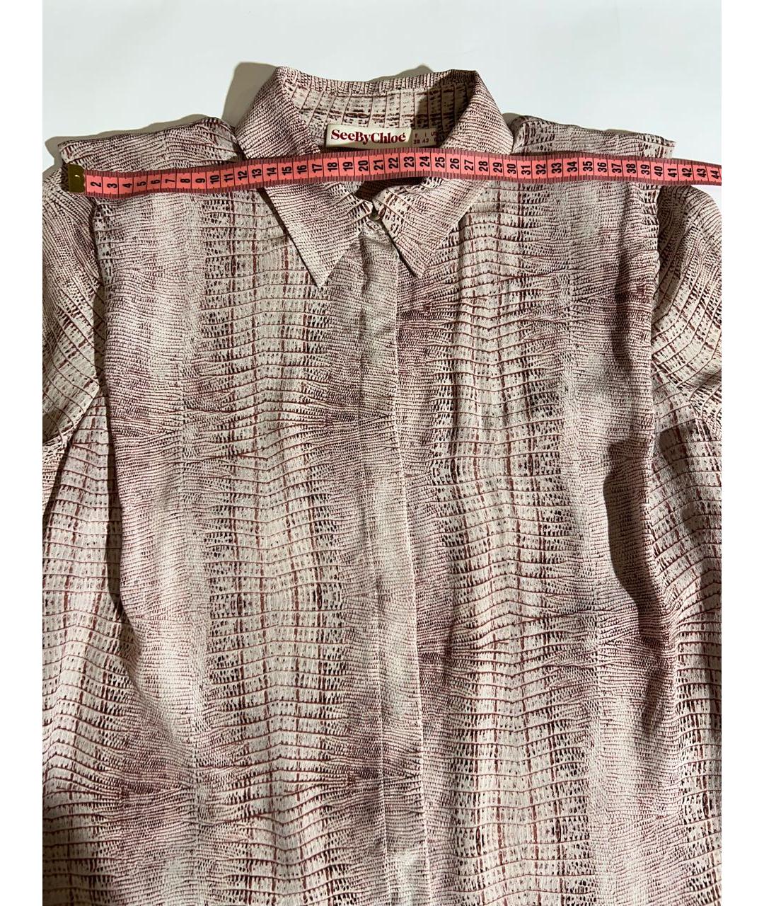 SEE BY CHLOE Розовая шелковая рубашка, фото 7