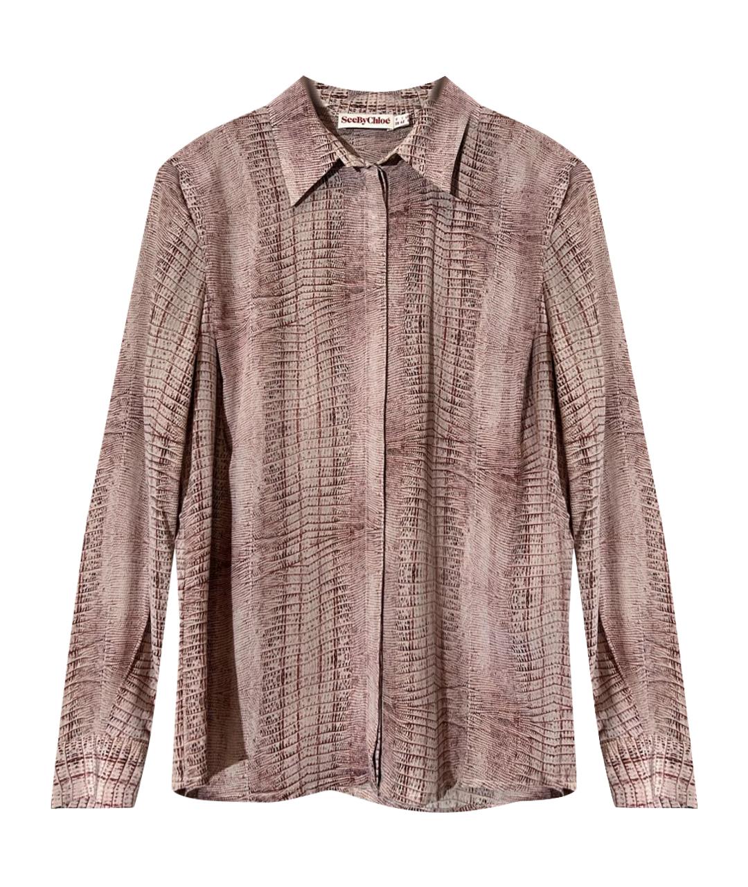 SEE BY CHLOE Розовая шелковая рубашка, фото 1