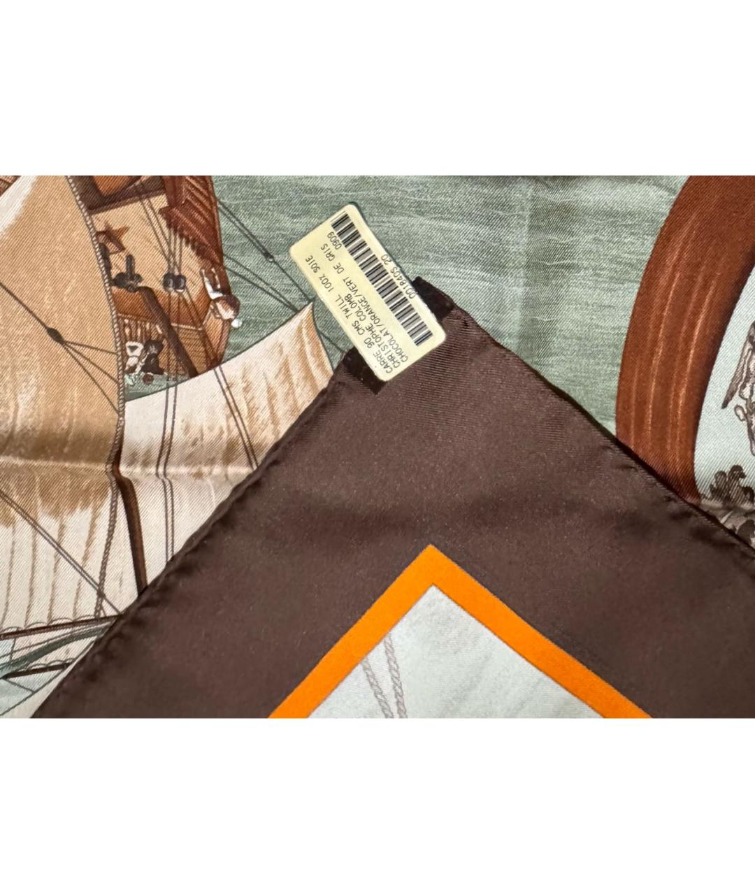 HERMES Мульти шелковый платок, фото 3