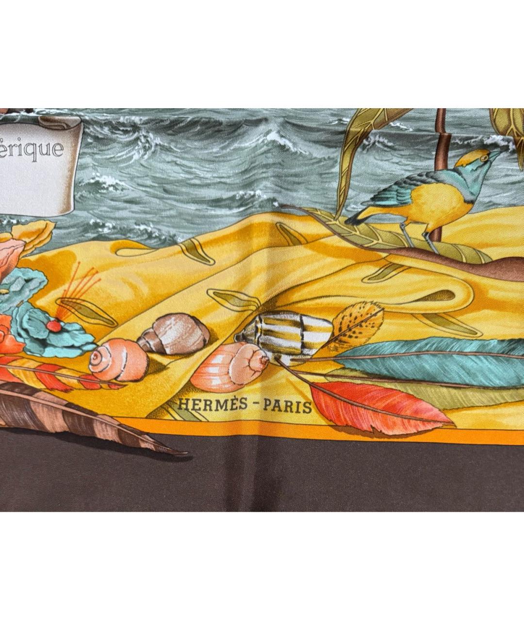 HERMES Мульти шелковый платок, фото 2