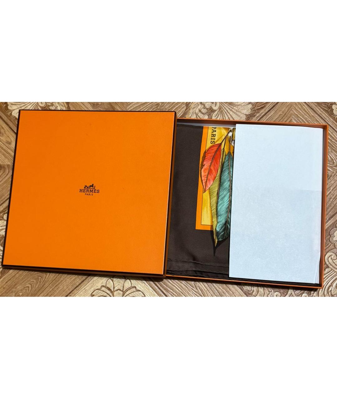 HERMES Мульти шелковый платок, фото 4