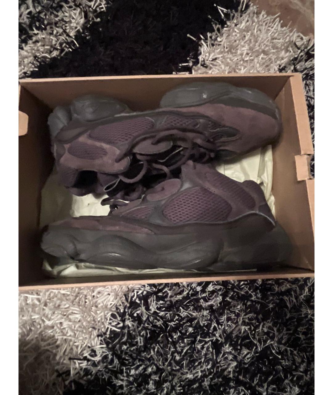 ADIDAS YEEZY Черные замшевые низкие кроссовки / кеды, фото 9