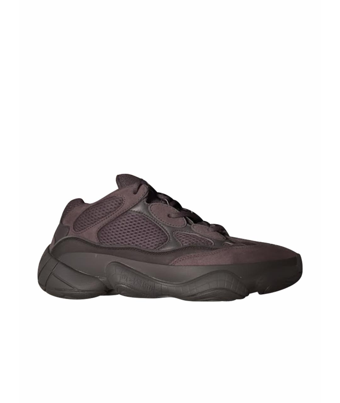 ADIDAS YEEZY Черные замшевые низкие кроссовки / кеды, фото 1