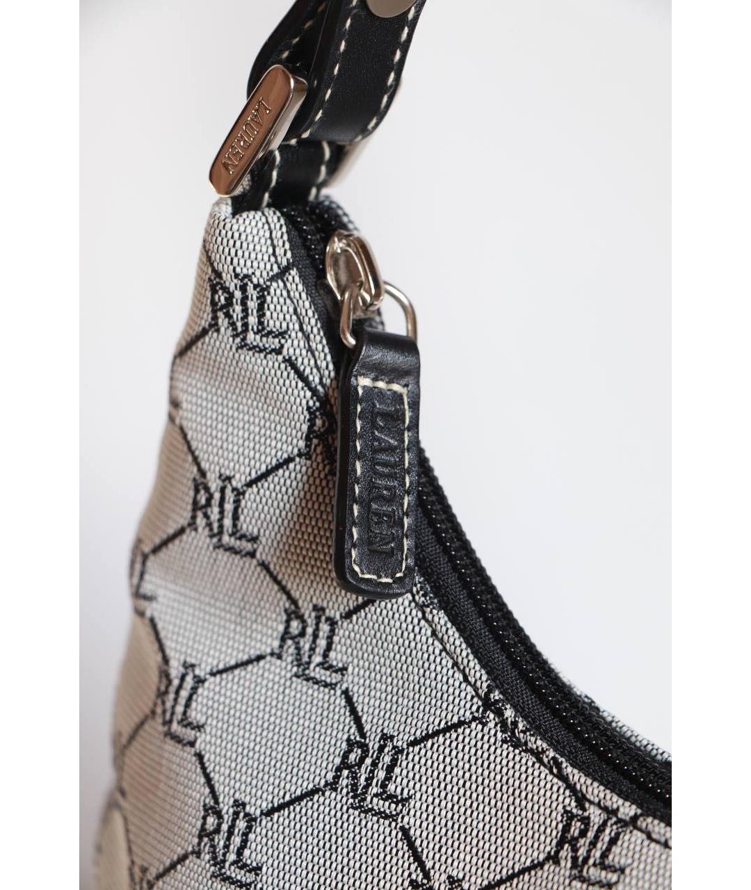 RALPH LAUREN Серая тканевая сумка через плечо, фото 4