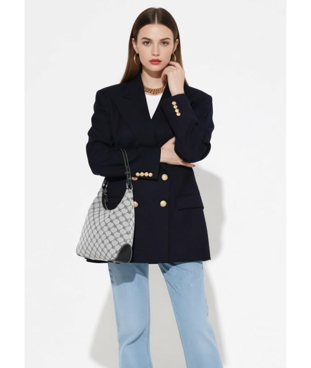 RALPH LAUREN Серая тканевая сумка через плечо, фото 6