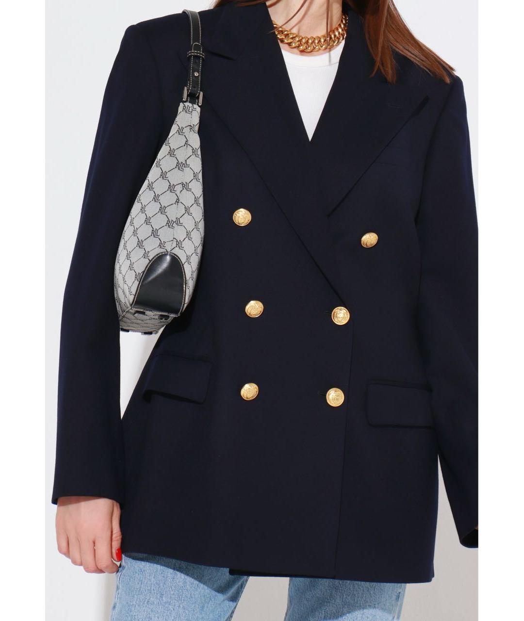 RALPH LAUREN Серая тканевая сумка через плечо, фото 5