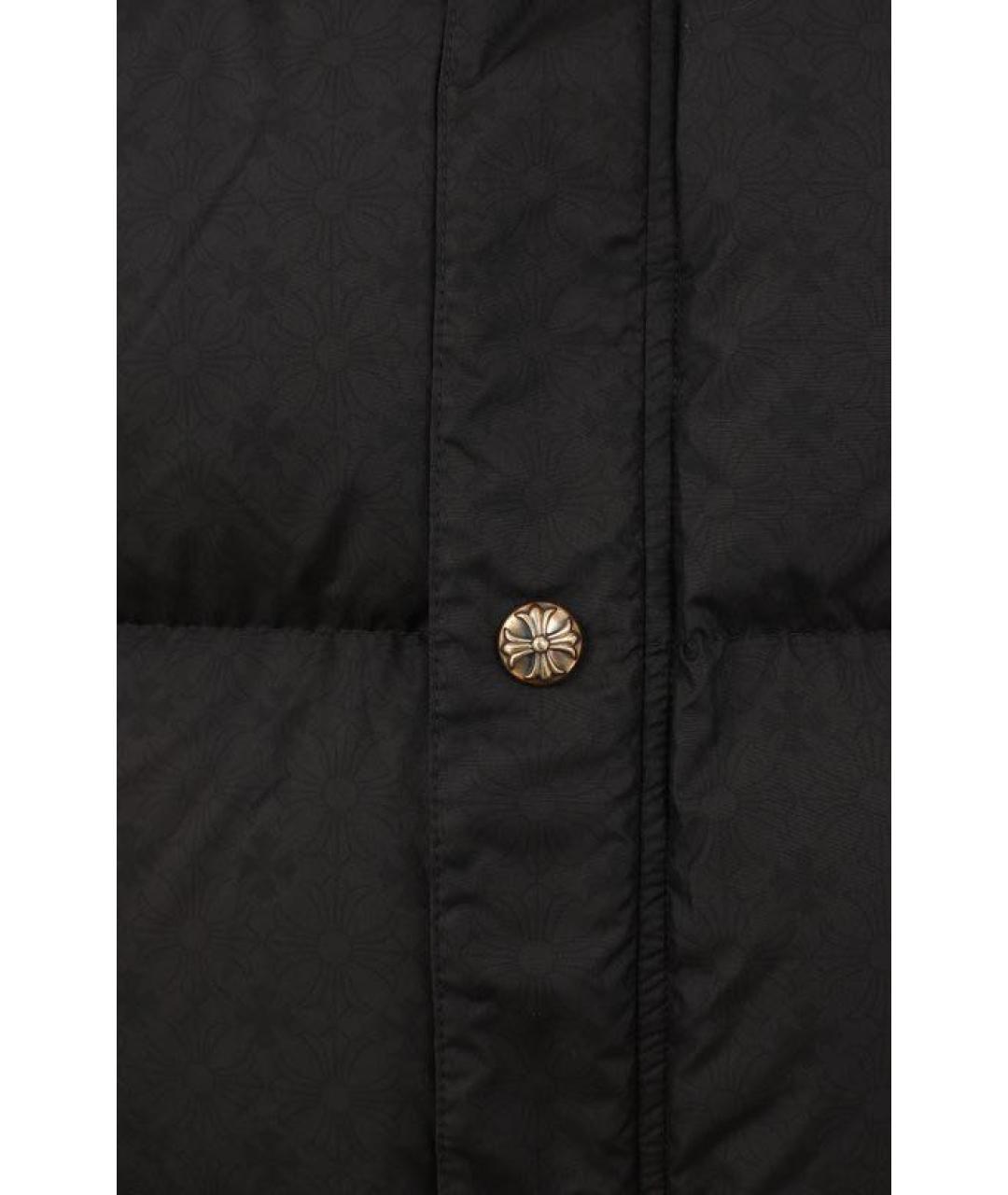 CHROME HEARTS Черный полиэстеровый пуховик, фото 3