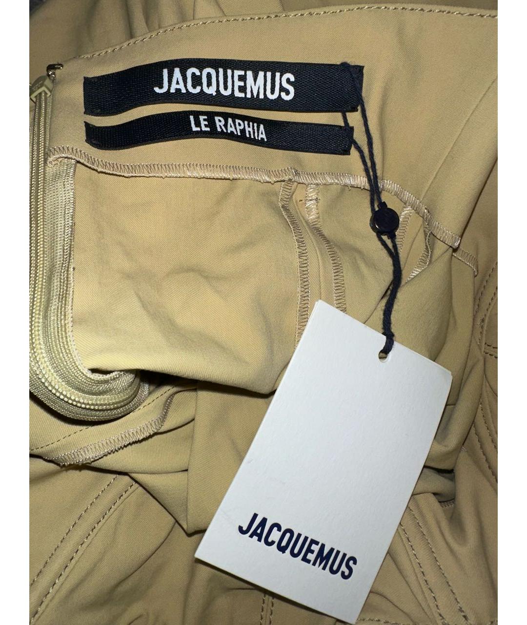 JACQUEMUS Бежевое полиамидовое повседневное платье, фото 5