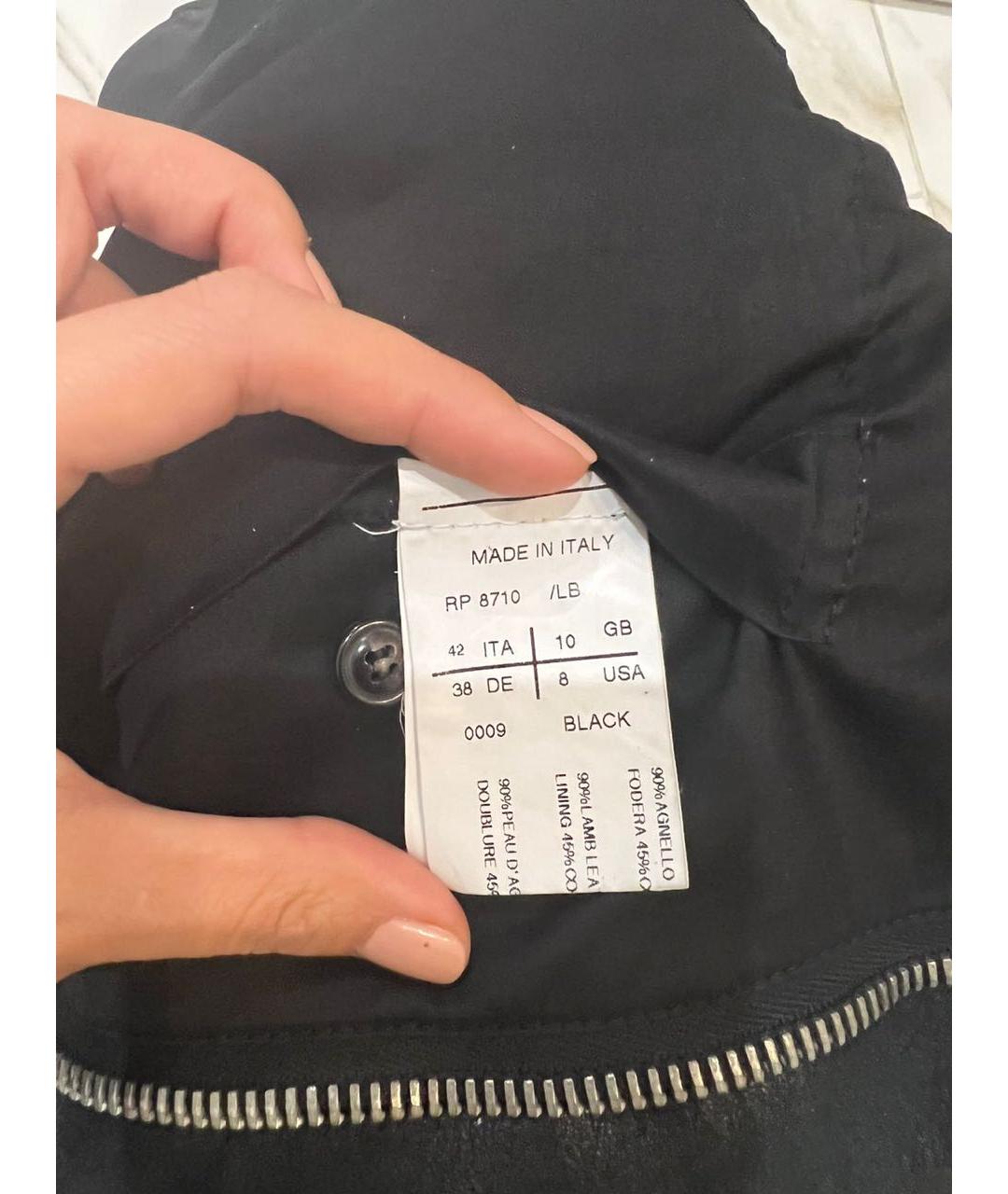 RICK OWENS Черная кожаная куртка, фото 4