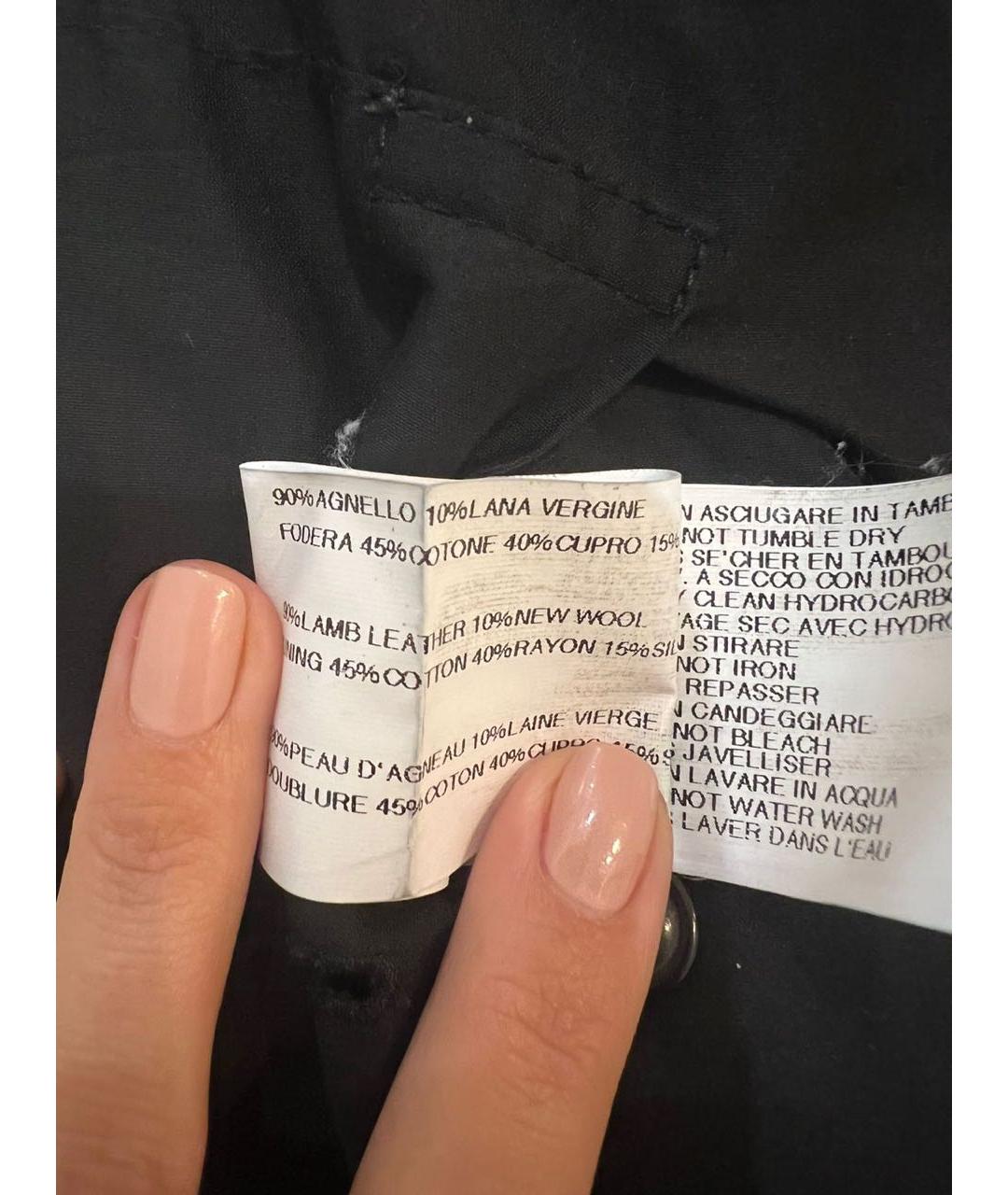 RICK OWENS Черная кожаная куртка, фото 7