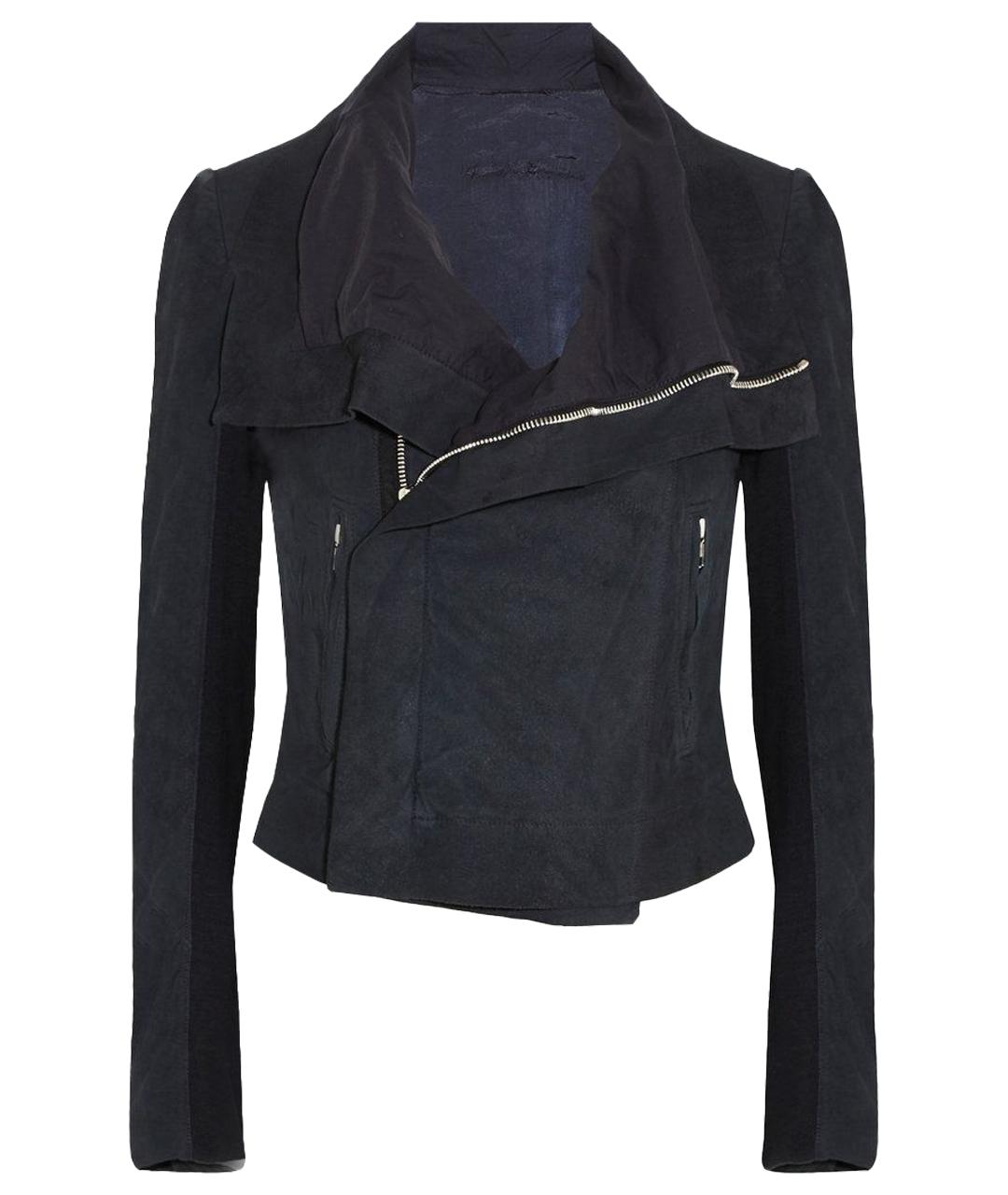 RICK OWENS Черная кожаная куртка, фото 1