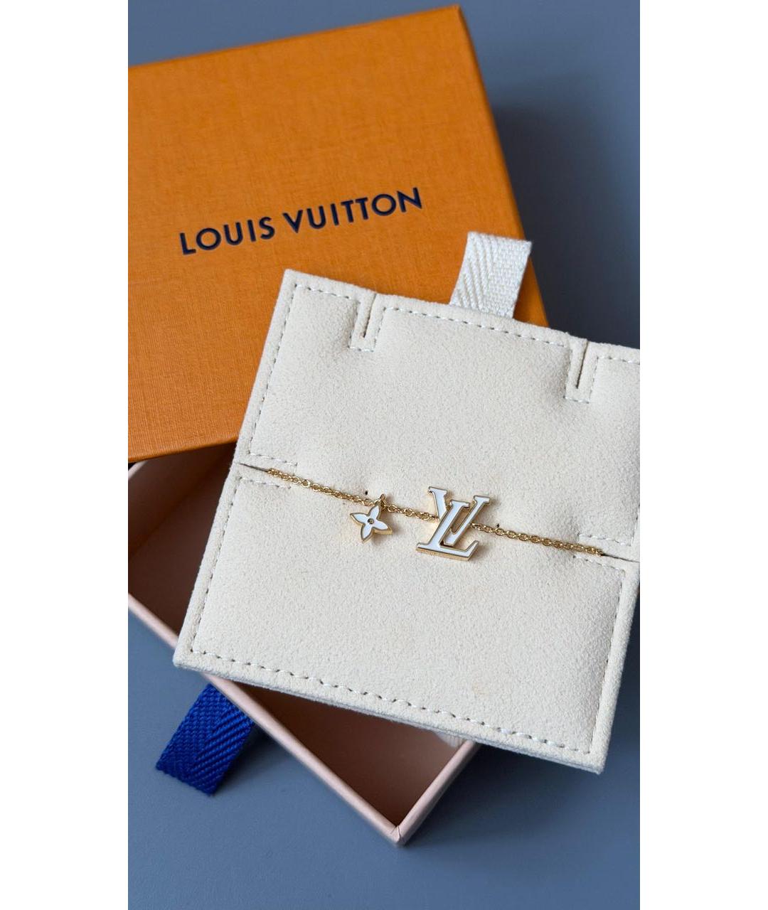 LOUIS VUITTON Золотой металлический браслет, фото 2