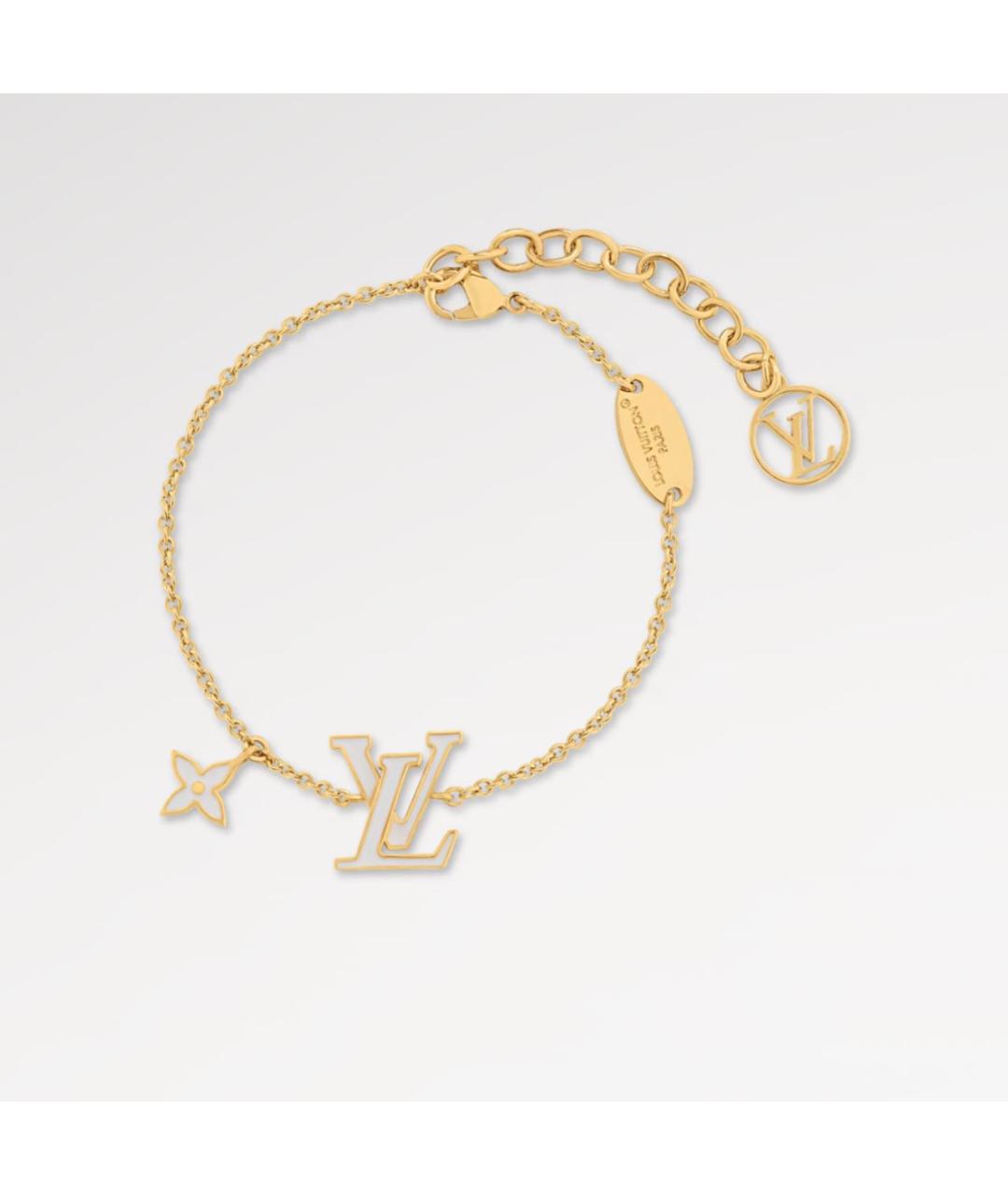 LOUIS VUITTON Золотой металлический браслет, фото 3