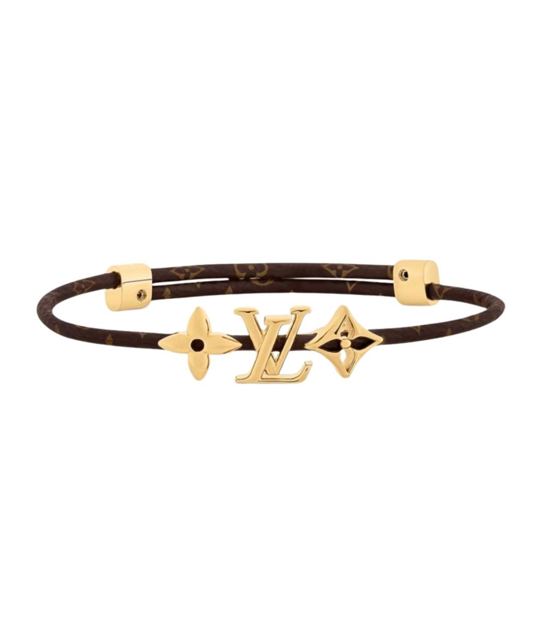 LOUIS VUITTON Коричневый металлический браслет, фото 1