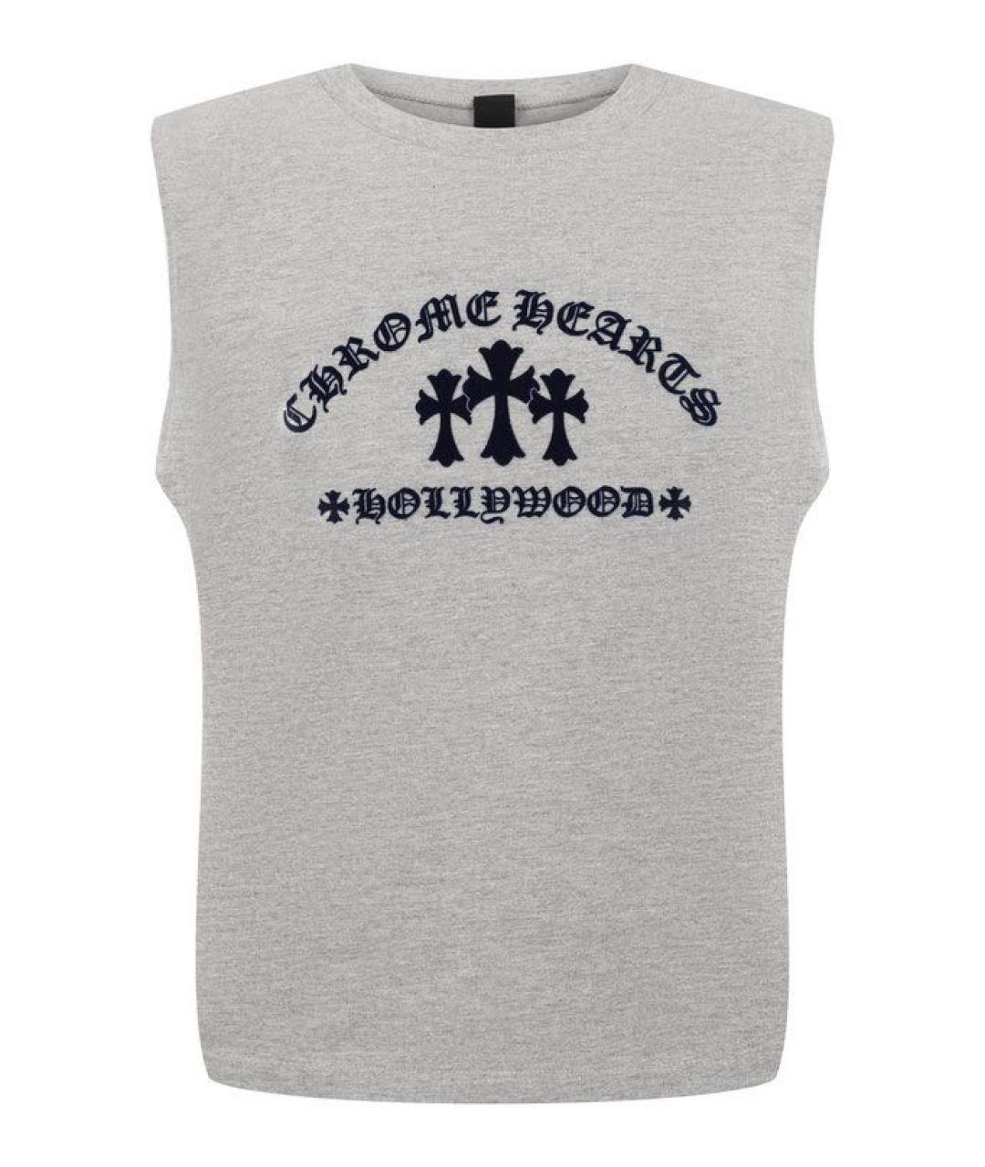 CHROME HEARTS Серая хлопковая майка, фото 1