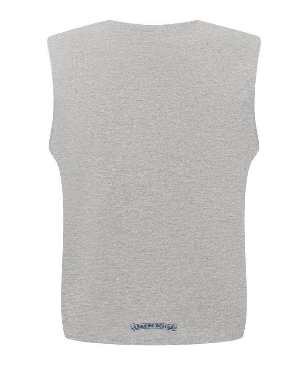 CHROME HEARTS Серая хлопковая майка, фото 2