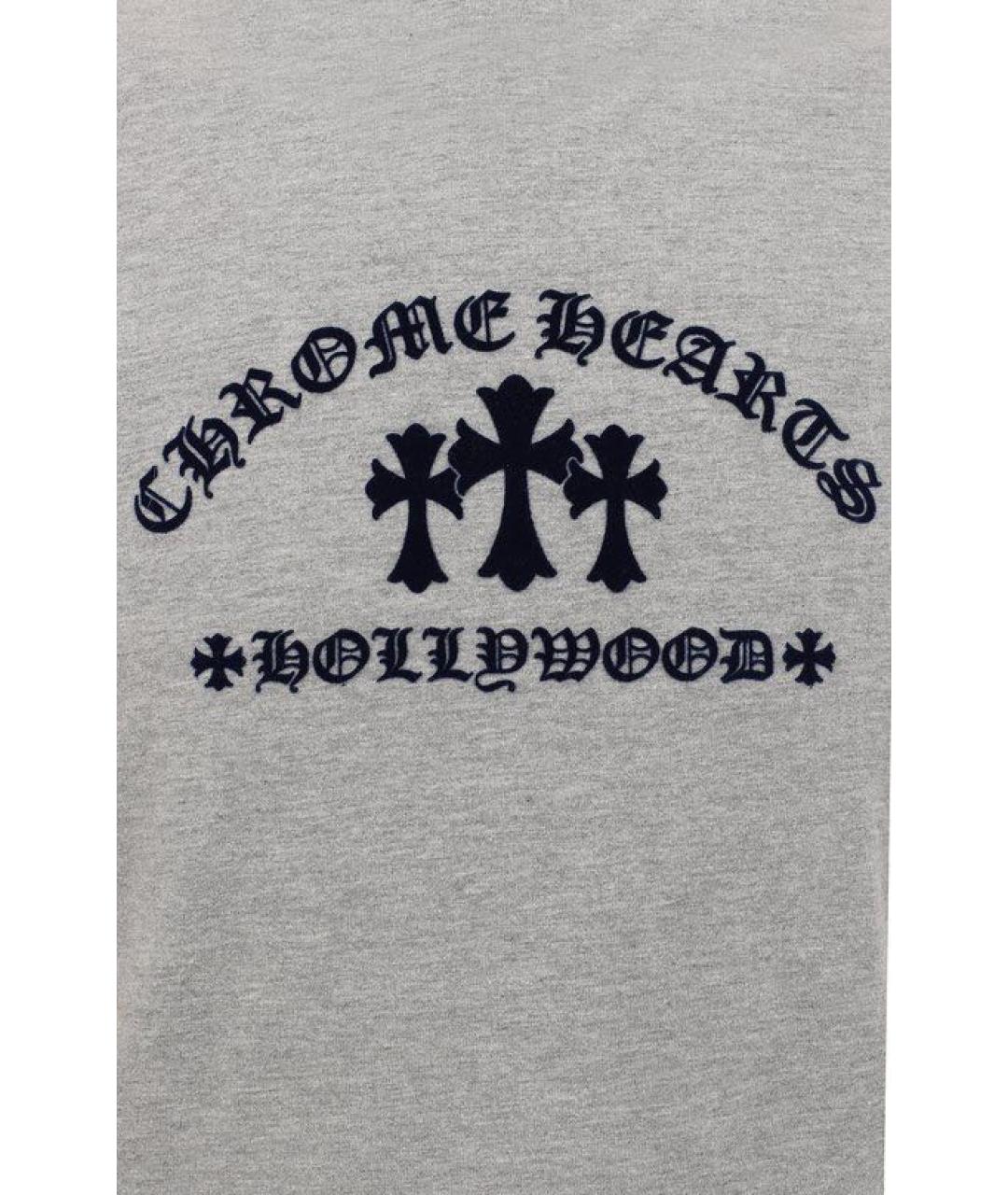 CHROME HEARTS Серая хлопковая майка, фото 3