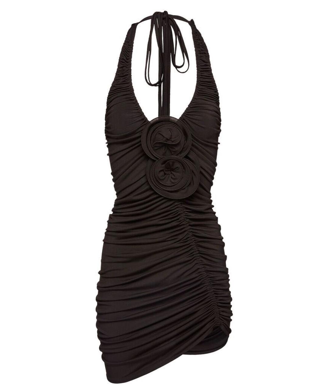 MAGDA BUTRYM Коричневое вискозное коктейльное платье, фото 1