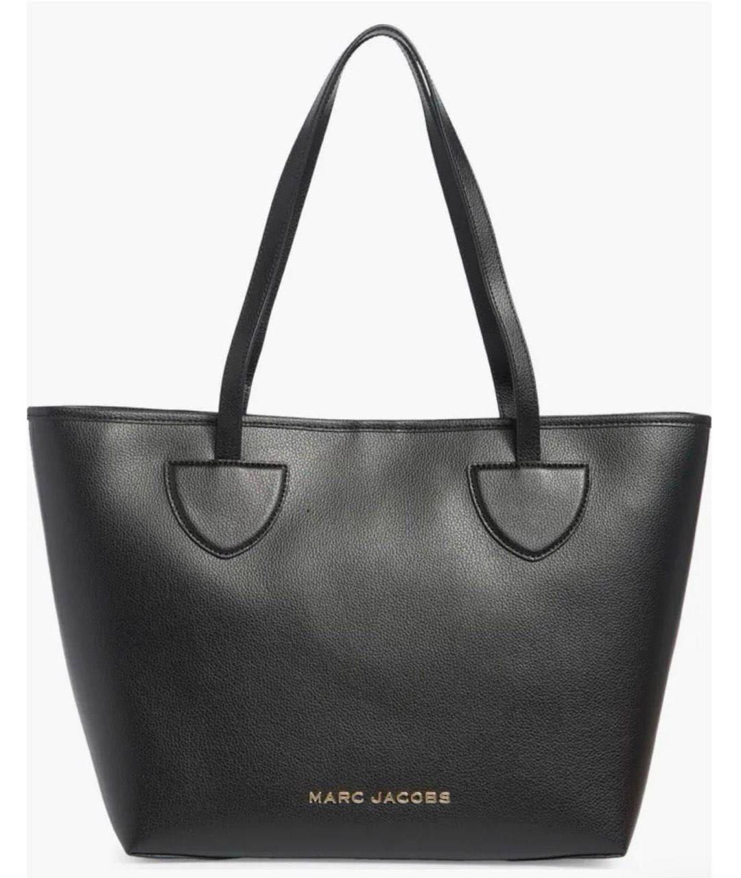 MARC JACOBS Черная кожаная сумка тоут, фото 7