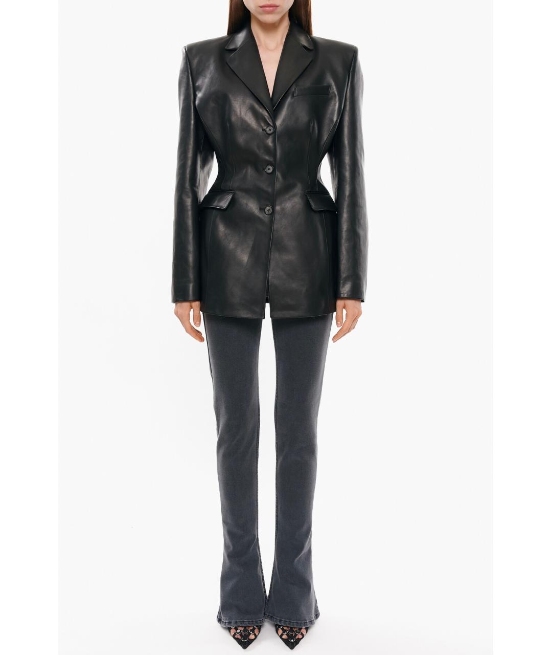 MAGDA BUTRYM Антрацитовые хлопко-эластановые джинсы клеш, фото 2