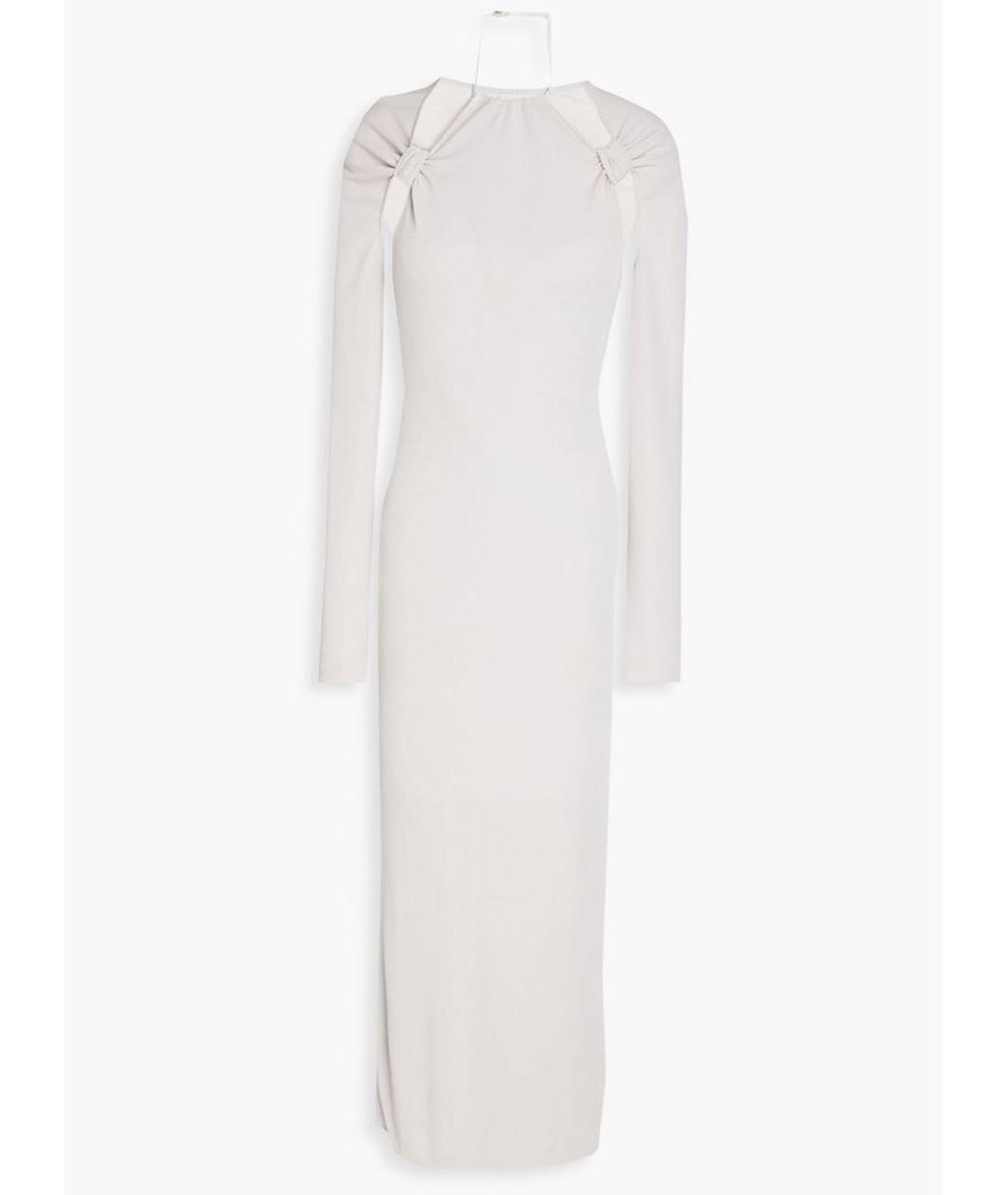 JACQUEMUS Серое вискозное коктейльное платье, фото 6