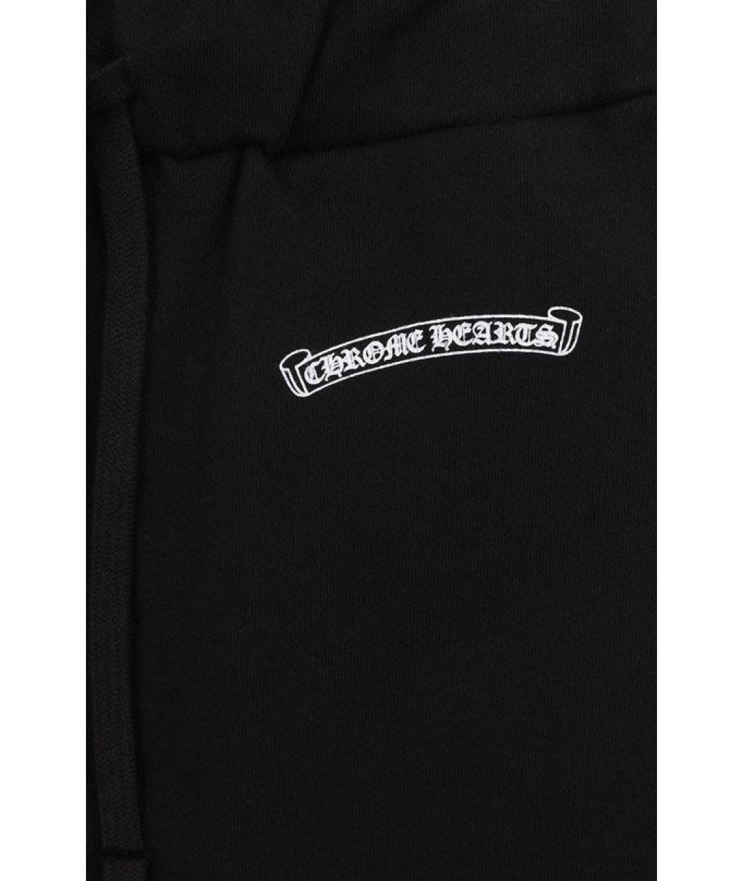 CHROME HEARTS Черные хлопковые повседневные брюки, фото 4