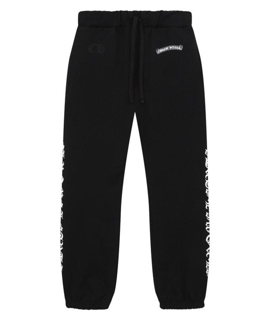 CHROME HEARTS Черные хлопковые повседневные брюки, фото 1