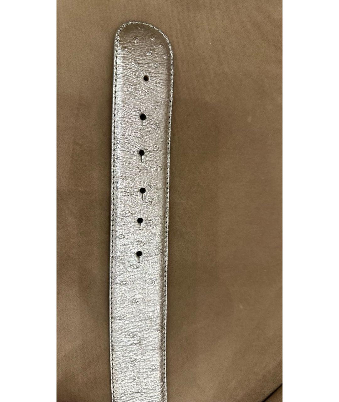 VERSACE Серебрянный ремень из экзотической кожи, фото 3