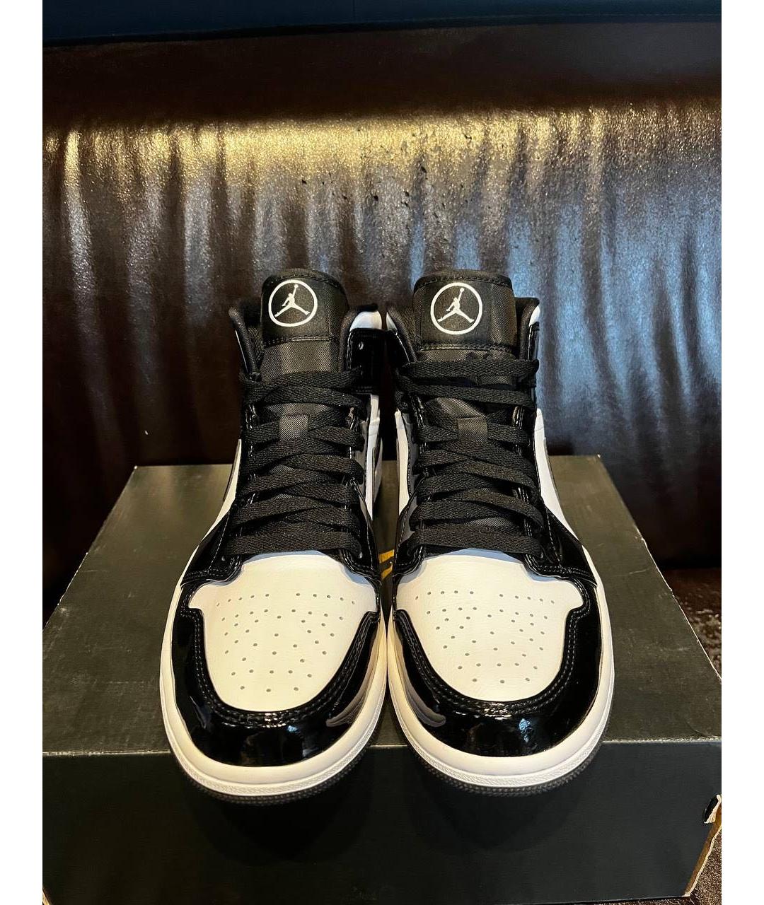 JORDAN Мульти высокие кроссовки / кеды из лакированной кожи, фото 2