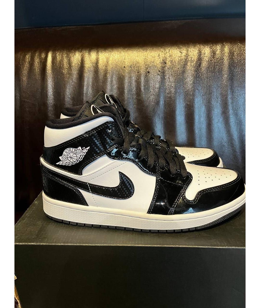 JORDAN Мульти высокие кроссовки / кеды из лакированной кожи, фото 4