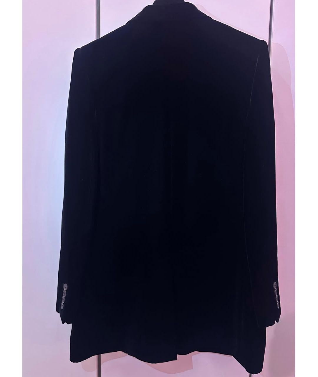 SAINT LAURENT Черный бархатный жакет/пиджак, фото 3