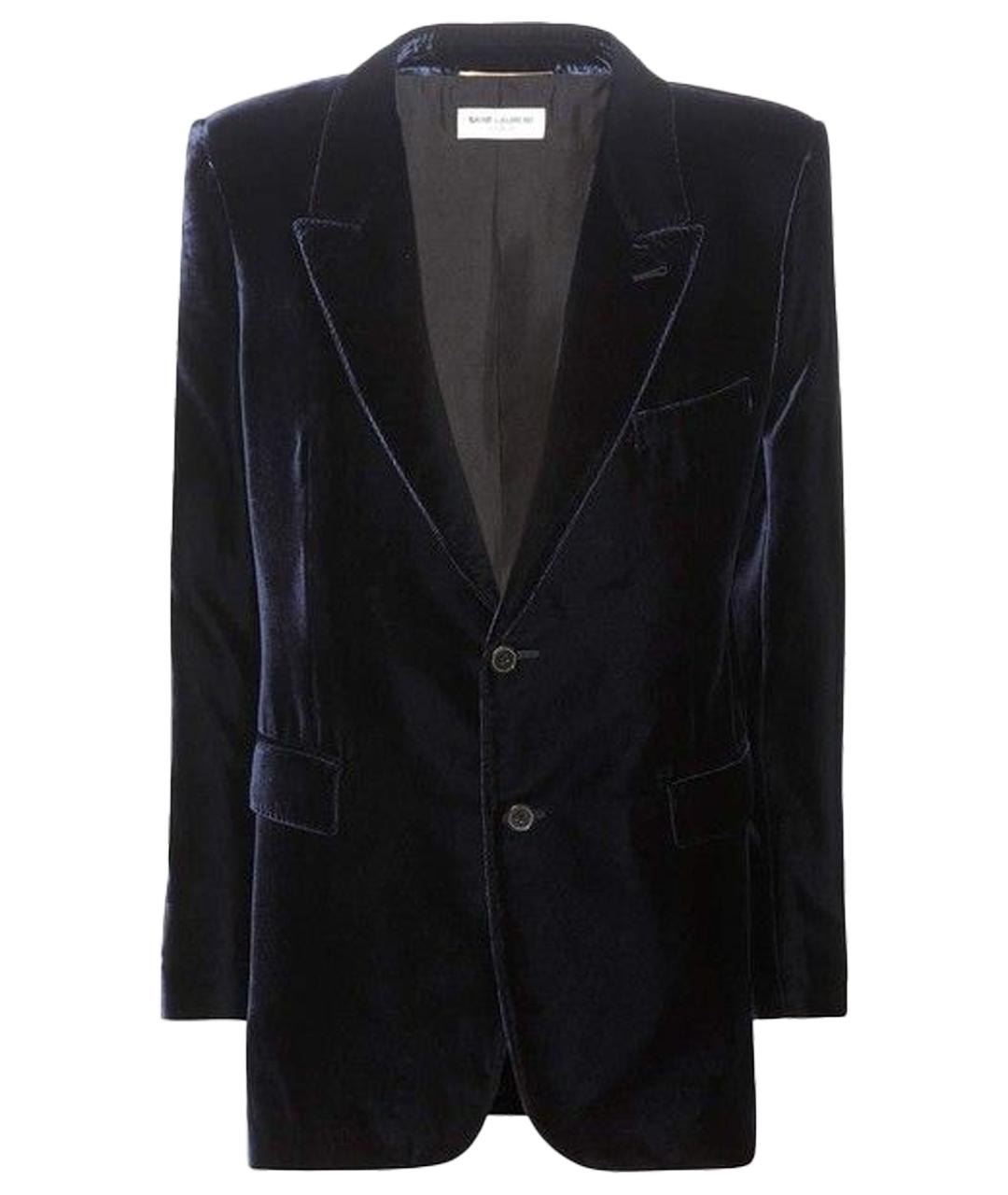 SAINT LAURENT Черный бархатный жакет/пиджак, фото 1