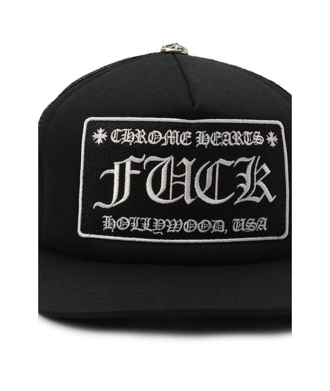 CHROME HEARTS Черная хлопковая кепка/бейсболка, фото 3