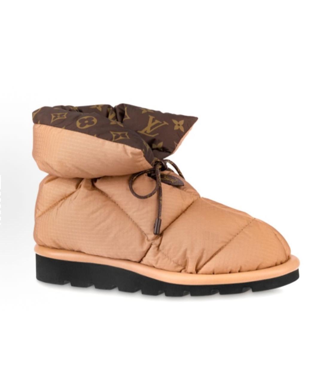 LOUIS VUITTON Бежевые синтетические ботинки, фото 9