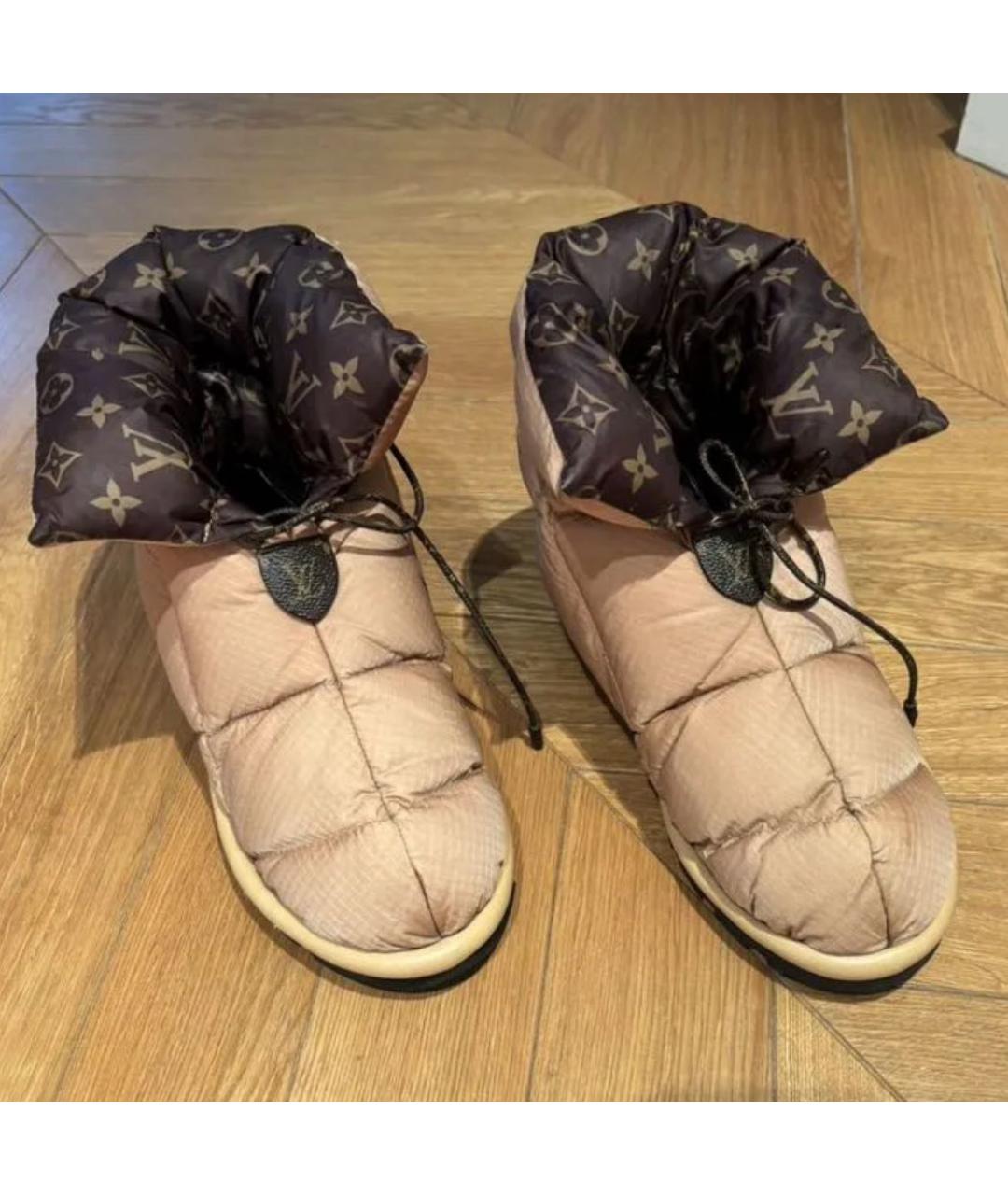 LOUIS VUITTON Бежевые синтетические ботинки, фото 6