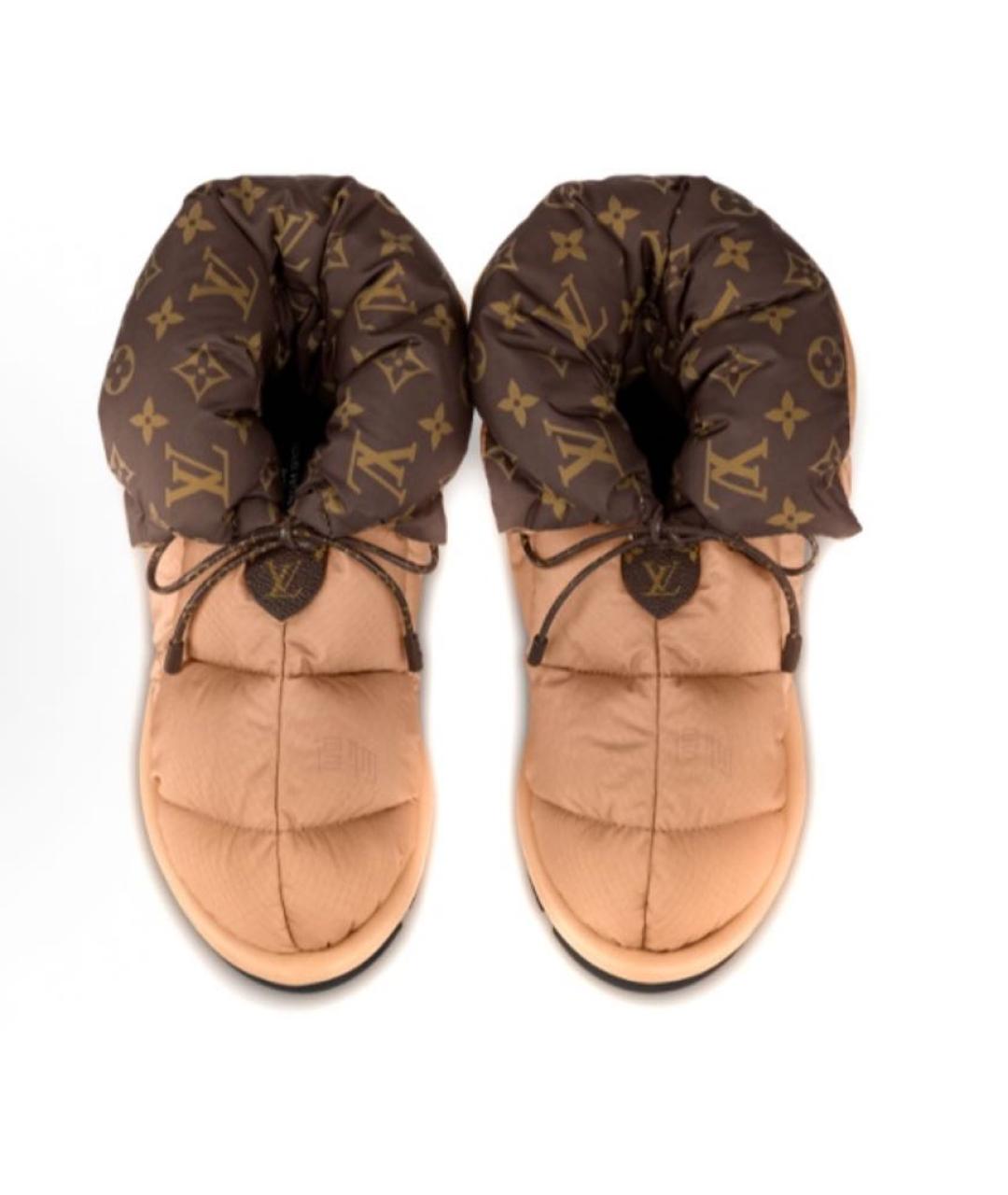 LOUIS VUITTON Бежевые синтетические ботинки, фото 3