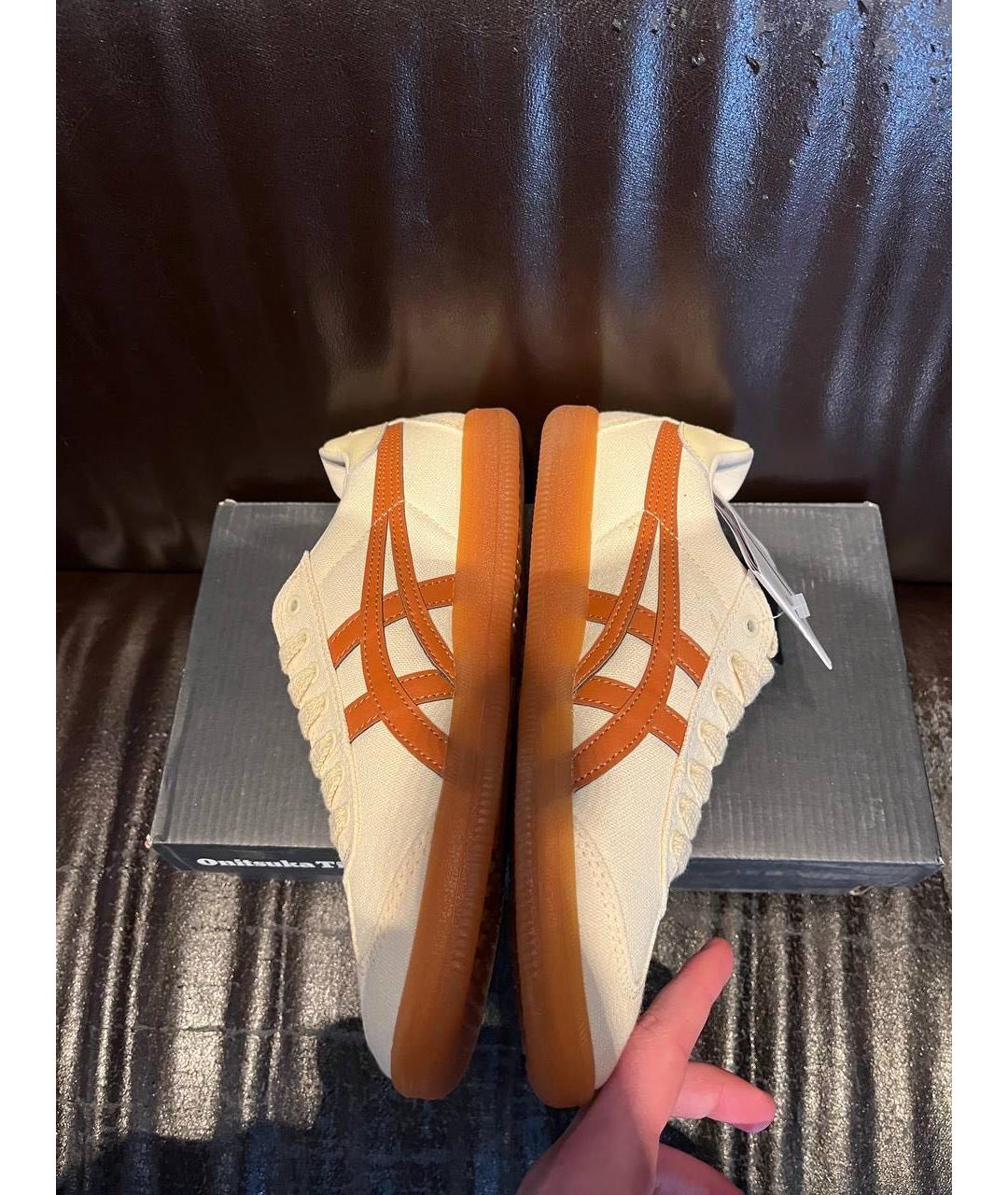 ONITSUKA TIGER Белые текстильные кроссовки, фото 3