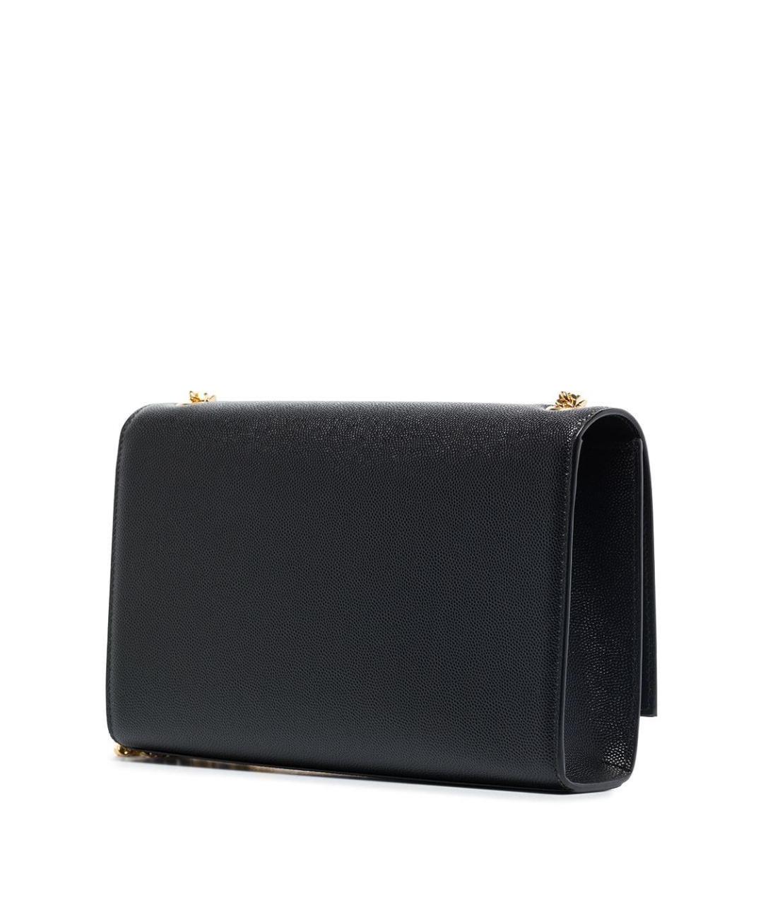 SAINT LAURENT Черная кожаная сумка через плечо, фото 3