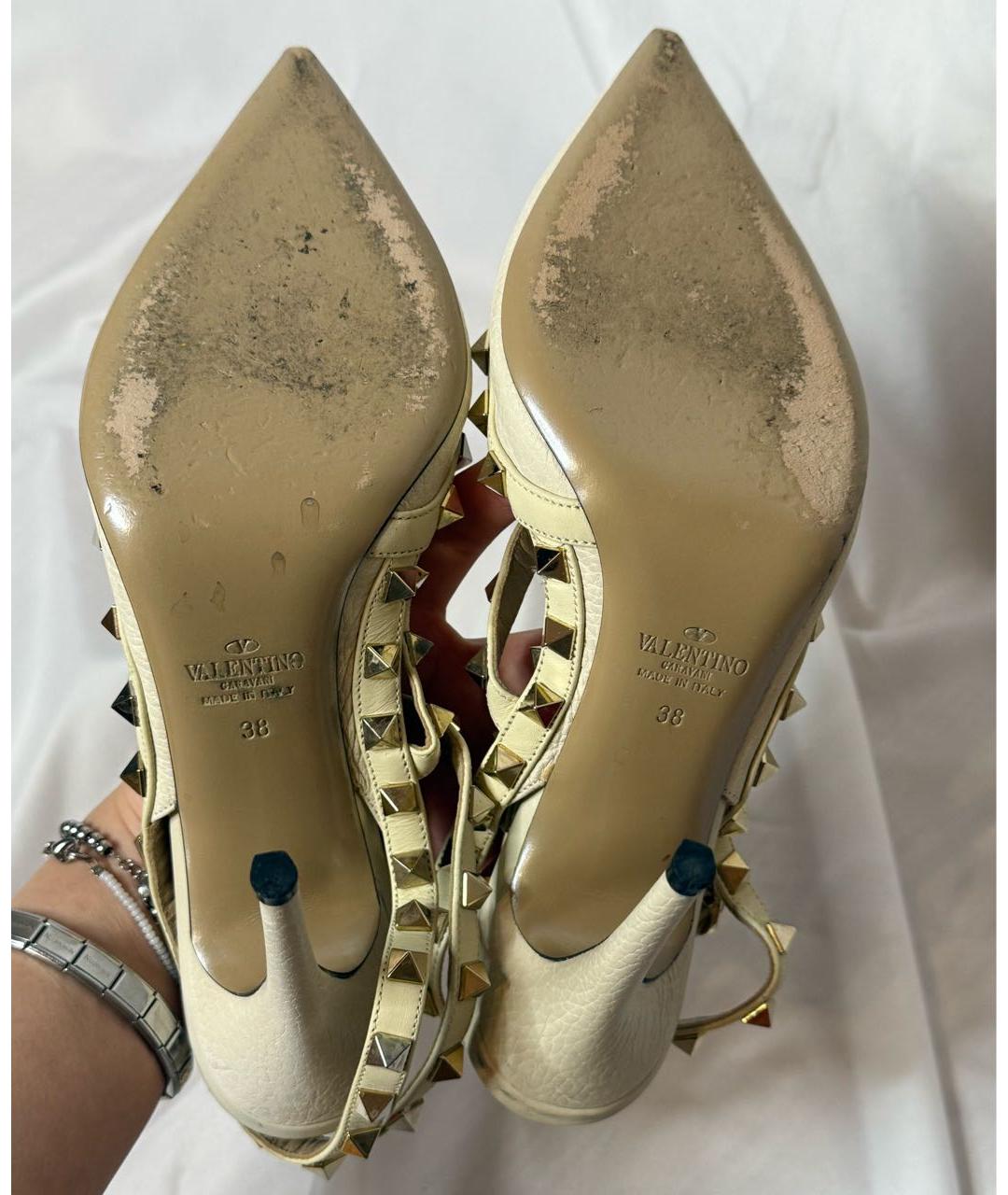 VALENTINO Бежевые кожаные туфли, фото 6