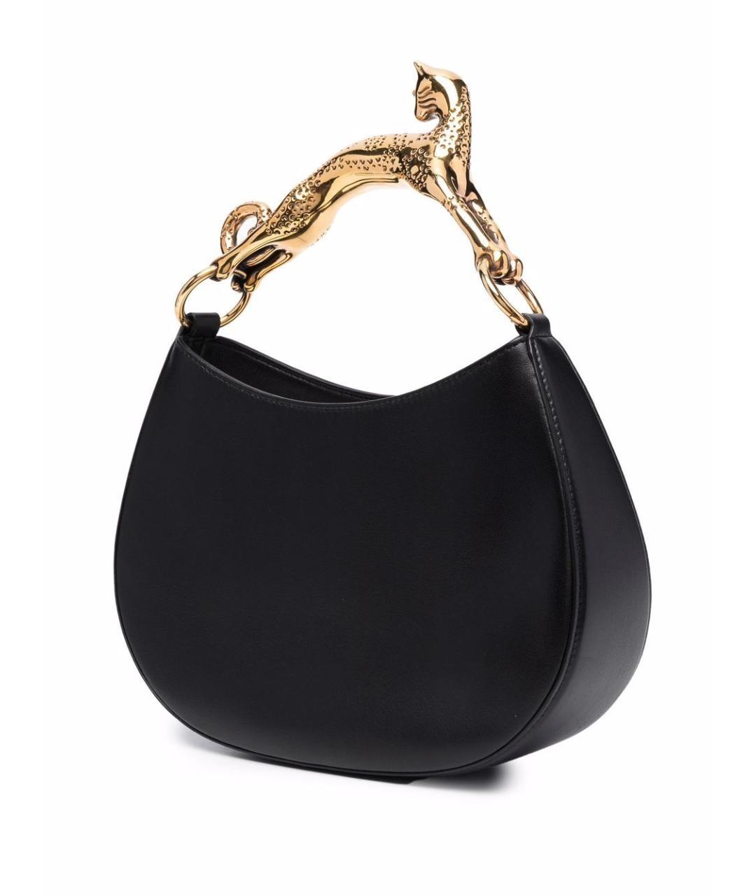 LANVIN Черная кожаная сумка с короткими ручками, фото 3